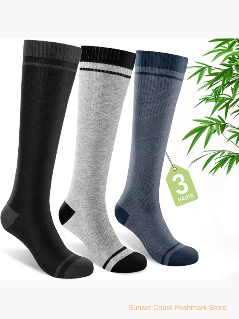 Bamboo Viscose Compression Socks Knee High Support 1520 Mmhg